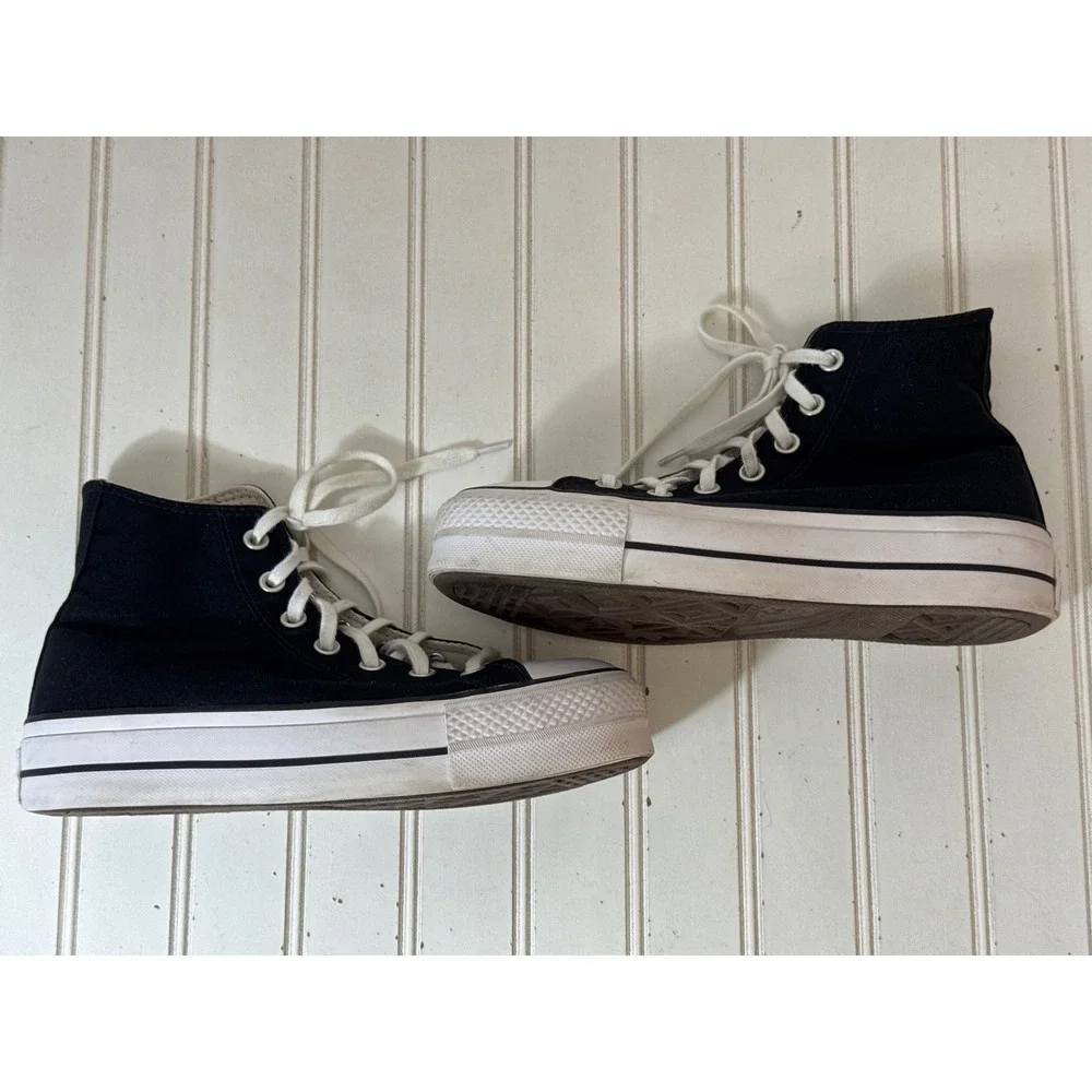 Converse Chuck Taylor All Star Lift Hi Women 7.5 Black Platform Sneakers Grunge
